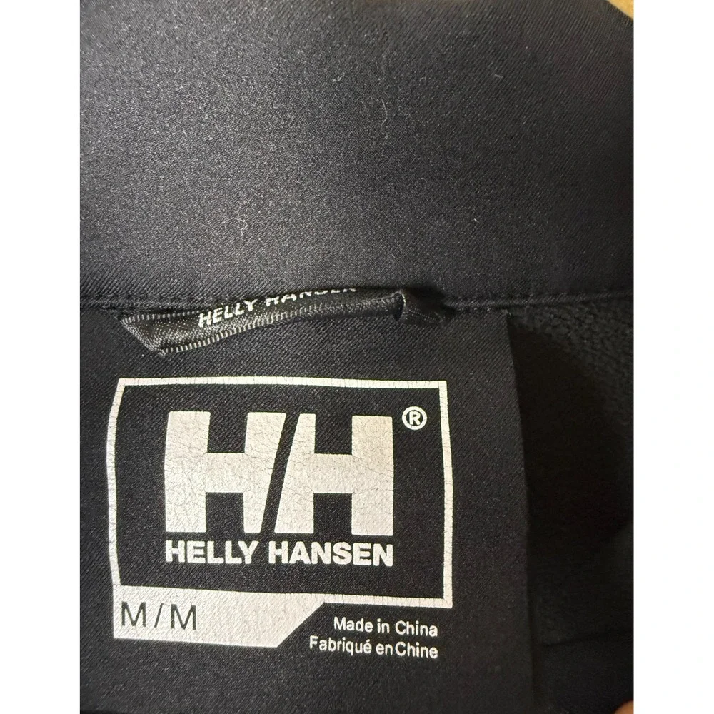 Helly Hansen Paramount Hooded Softshell Jacket Mens M Black Zip Pockets